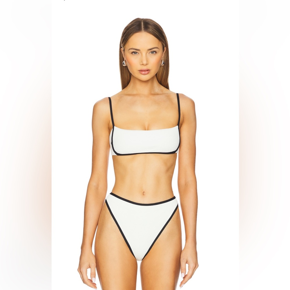 L*Space White Bikini with Black Trim
